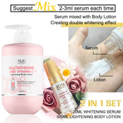 AILKE Glutathione & Vitamin C Kit,With Whitening Lotion,Moisturizing Cream,Lightening Soap, Spa Oil,Glowing Body Cream,Gift Set