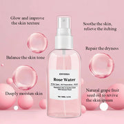 ENVISHA Rose Water Facial Toner – Organic Rose Essence for Moisturizing, Pore Tightening & Skin Refreshing
