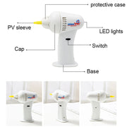 1 Set (6pcs) Electric Ear Cleaner – Safe Automatic Vacuum Earwax Removal Tool with Original Cleaning Heads