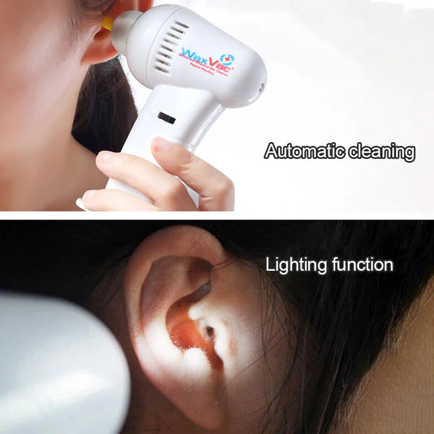 1 Set (6pcs) Electric Ear Cleaner – Safe Automatic Vacuum Earwax Removal Tool with Original Cleaning Heads