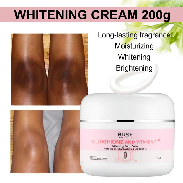 AILKE Glutathione & Vitamin C Kit,With Whitening Lotion,Moisturizing Cream,Lightening Soap, Spa Oil,Glowing Body Cream,Gift Set
