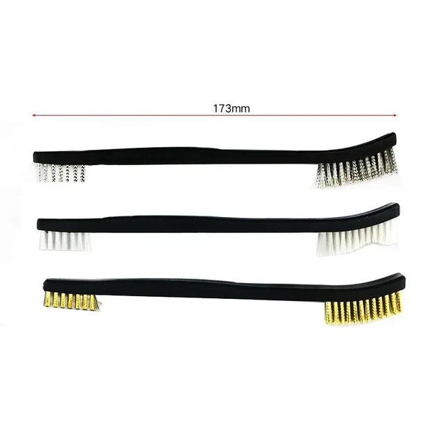Multipurpose Car Detailing Tool Set – Wire Brushes & 4 Nylon Picks with Double-Headed Brush for Cleaning