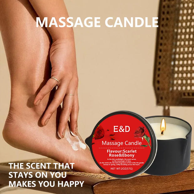 Massage Oil Candle – Scented Aromatherapy Candle for Stress Relief, Skin Moisturizing & Spa Essentials | Luxury SM Candle