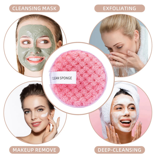 Makeup Brushes & Sponges Set – Pink Puff, Headband, Wristbands, and 8–16mm DIY Eyelash Extension Kit