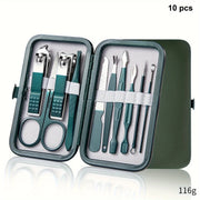 Professional 7–18 Piece Nail Care Kit – Stainless Steel Manicure & Pedicure Set with Travel Case