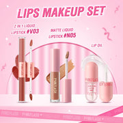 PINKFLASH Full Makeup Set – Waterproof & Long-Lasting Kit with Mascara, Eyeliner, Foundation, Lipstick & Eyeshadow