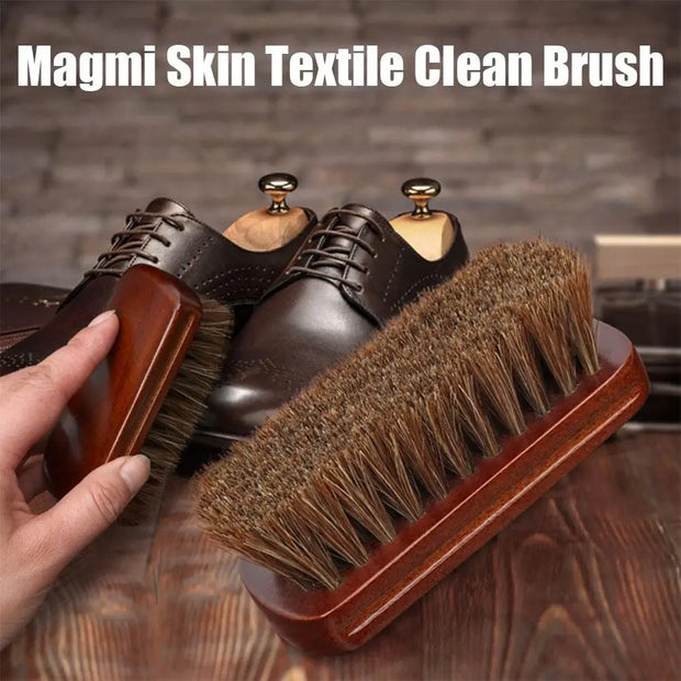 Horsehair Cleaning Brush – For Car Interior, Leather, Textile, Furniture, Apparel & Bag Detailing and Polishing