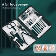 Professional 7–18 Piece Nail Care Kit – Stainless Steel Manicure & Pedicure Set with Travel Case