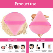 Makeup Brushes & Sponges Set – Pink Puff, Headband, Wristbands, and 8–16mm DIY Eyelash Extension Kit