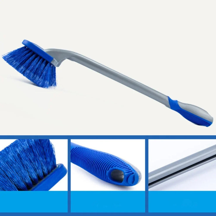 1/3PCS Car Wheel Hub Brush Set – Blue Tire & Steel Ring Cleaning Brushes for Car Wash & Maintenance