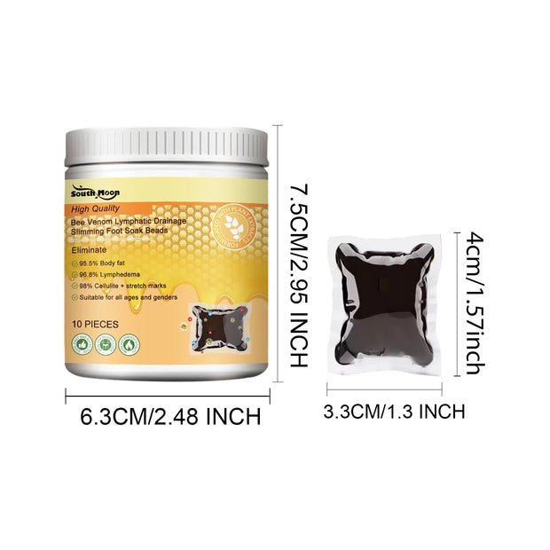 Herbal Foot Soak Gel with Bee Venom – Detox & Slimming Foot Bath for Varicose Veins, Edema, Leg Pain, Fatigue & Repair