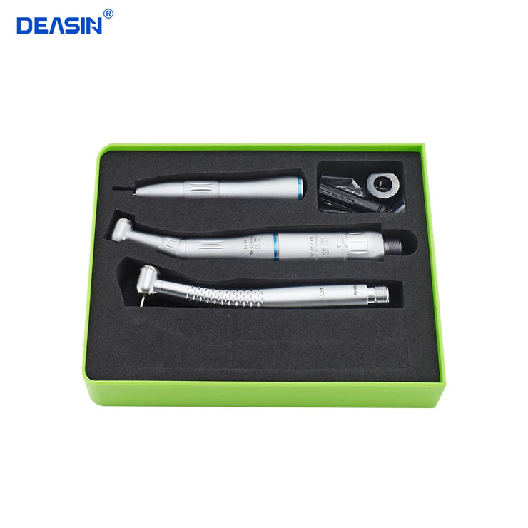 Dental 5 LED E-Generator Handpiece Kit – Low-Speed Turbine with Inner Spray for Teeth Polishing