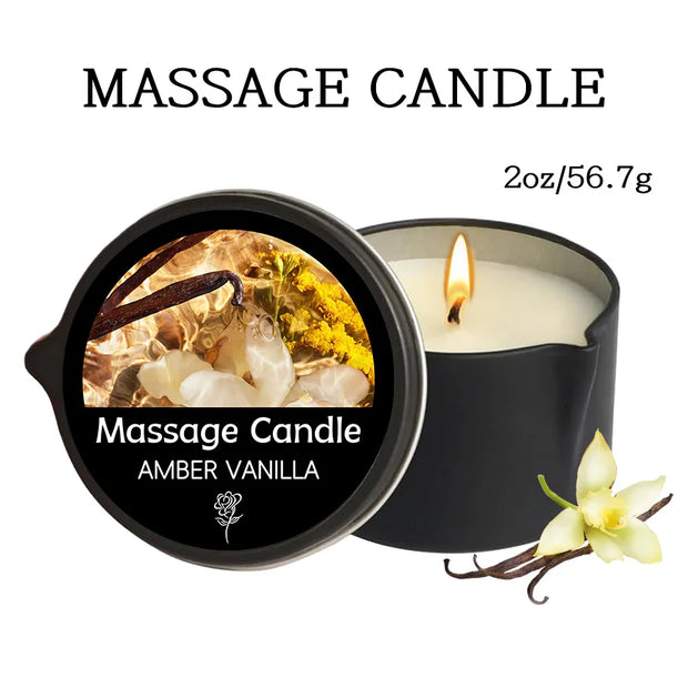 Massage Oil Candle – Scented Aromatherapy Candle for Stress Relief, Skin Moisturizing & Spa Essentials | Luxury SM Candle