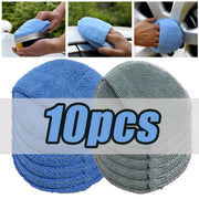 Car Detailing Applicator Pads – Soft Microfiber Waxing & Polishing Sponges (5" Round Pocket Foam)
