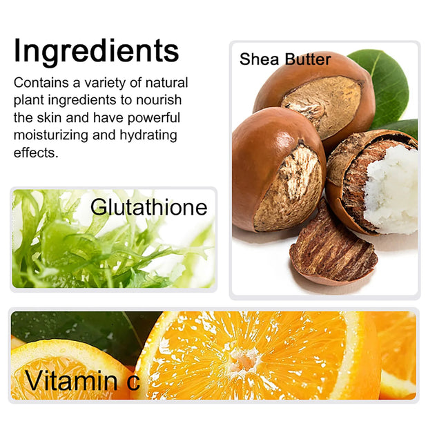 AILKE Glutathione & Vitamin C Kit,With Whitening Lotion,Moisturizing Cream,Lightening Soap, Spa Oil,Glowing Body Cream,Gift Set
