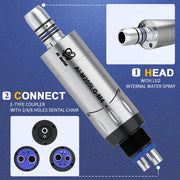 Dental Inner Water Air Motor Handpiece – Slow Speed, Non-LED & LED Turbine Connectors for AI-M204/M205 Series