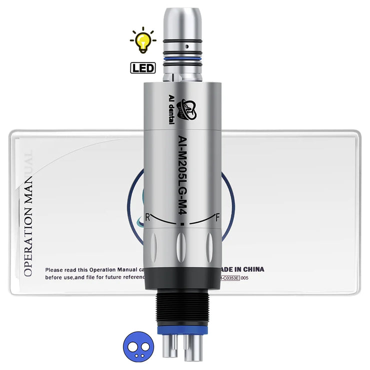 Dental Inner Water Air Motor Handpiece – Slow Speed, Non-LED & LED Turbine Connectors for AI-M204/M205 Series