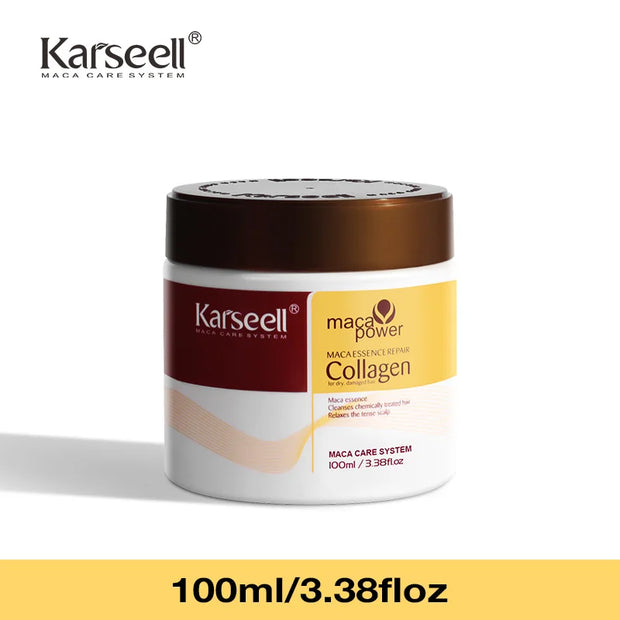 Karseell Collagen Hair Treatment – Deep Repair Argan Oil Conditioning Hair Mask for Dry & Damaged Hair (100ml/500ml)