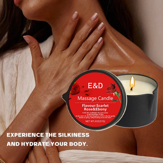 Massage Oil Candle – Scented Aromatherapy Candle for Stress Relief, Skin Moisturizing & Spa Essentials | Luxury SM Candle