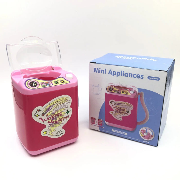 Mini Electric Makeup Brush Cleaner – Child-Sized Powder Puff & Sponge Washing Machine for Dry & Wet Use