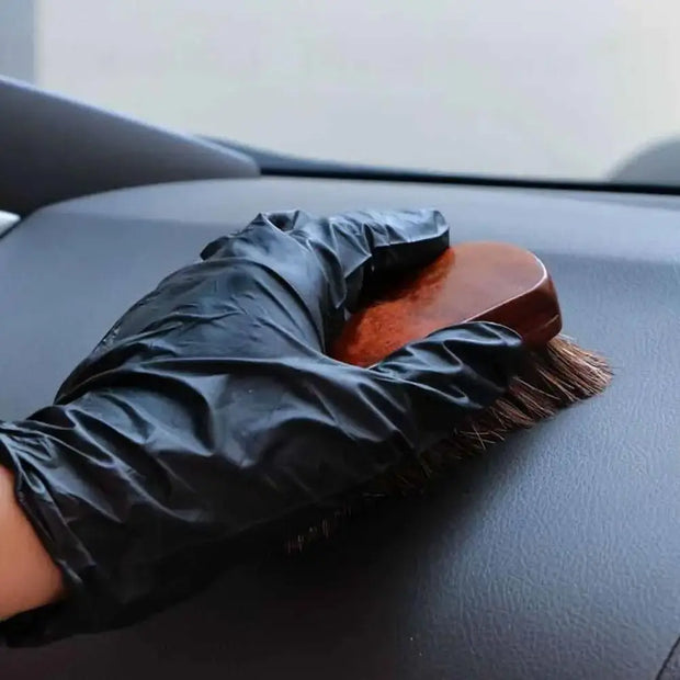 Horsehair Cleaning Brush – For Car Interior, Leather, Textile, Furniture, Apparel & Bag Detailing and Polishing