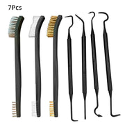 Multipurpose Car Detailing Tool Set – Wire Brushes & 4 Nylon Picks with Double-Headed Brush for Cleaning