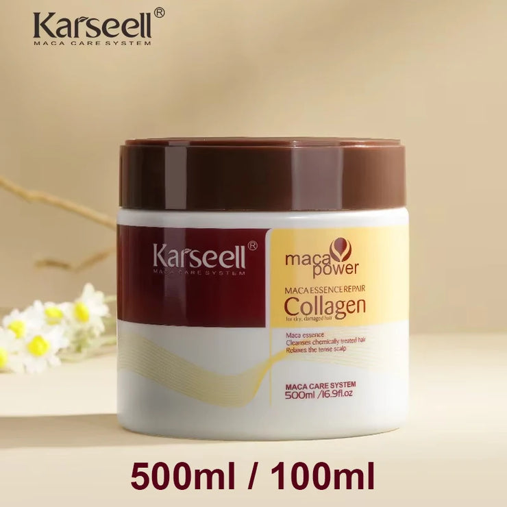 Karseell Collagen Hair Treatment – Deep Repair Argan Oil Conditioning Hair Mask for Dry & Damaged Hair (100ml/500ml)