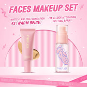 PINKFLASH Full Makeup Set – Waterproof & Long-Lasting Kit with Mascara, Eyeliner, Foundation, Lipstick & Eyeshadow