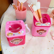 Mini Electric Makeup Brush Cleaner – Child-Sized Powder Puff & Sponge Washing Machine for Dry & Wet Use