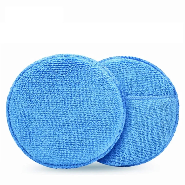 Car Detailing Applicator Pads – Soft Microfiber Waxing & Polishing Sponges (5" Round Pocket Foam)