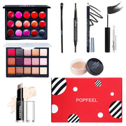 POPFEEL All-in-One Makeup Kit Gift Set – Eyeshadow, Foundation, Lip Gloss, Blush, Brushes, Eyeliner & More | Beauty Essentials