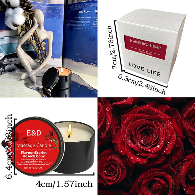 Massage Oil Candle – Scented Aromatherapy Candle for Stress Relief, Skin Moisturizing & Spa Essentials | Luxury SM Candle