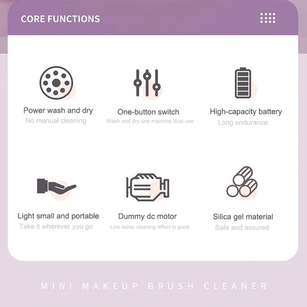 Electric Makeup Brush Cleaner – Automatic Deep Cleaning Box for Powder Puff, Beauty Egg & Brushes