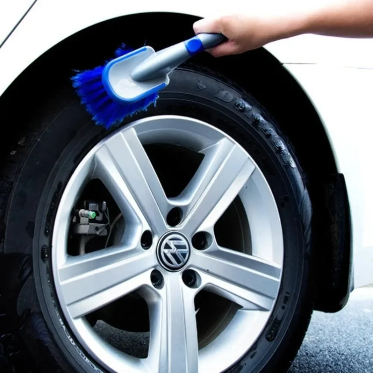1/3PCS Car Wheel Hub Brush Set – Blue Tire & Steel Ring Cleaning Brushes for Car Wash & Maintenance