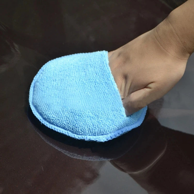 Car Detailing Applicator Pads – Soft Microfiber Waxing & Polishing Sponges (5" Round Pocket Foam)
