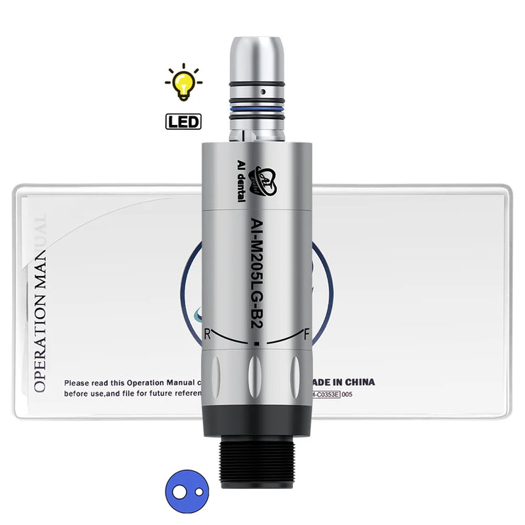 Dental Inner Water Air Motor Handpiece – Slow Speed, Non-LED & LED Turbine Connectors for AI-M204/M205 Series