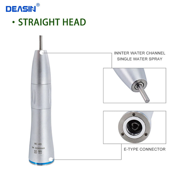 Dental 5 LED E-Generator Handpiece Kit – Low-Speed Turbine with Inner Spray for Teeth Polishing